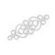 Sew-On Diamante Motif - 150mm x 70mm - Silver